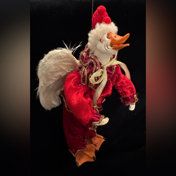 Mark Roberts Collection Festive Goose / Duck with Angel Wings Ornament - Picture 8 of 12